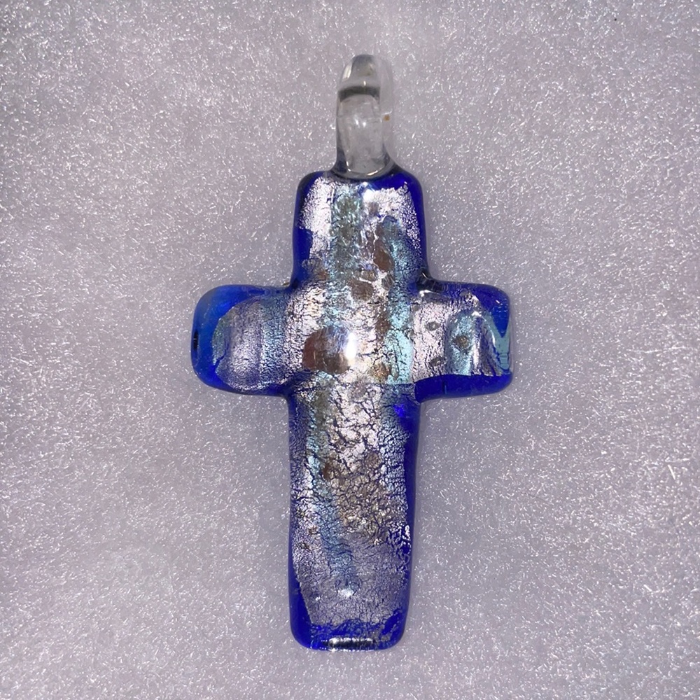 Blown glass cross